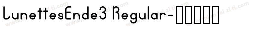 LunettesEnde3 Regular字体转换
